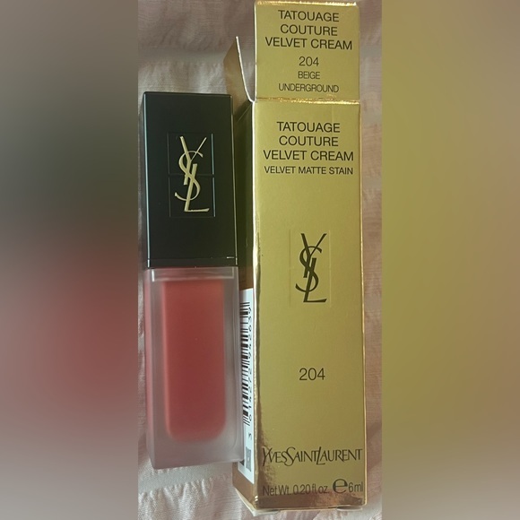 Yves Saint Laurent Other - YSL • Tatouage Couture Velvet Matte Lipstick Beige Underground 204 • NWT